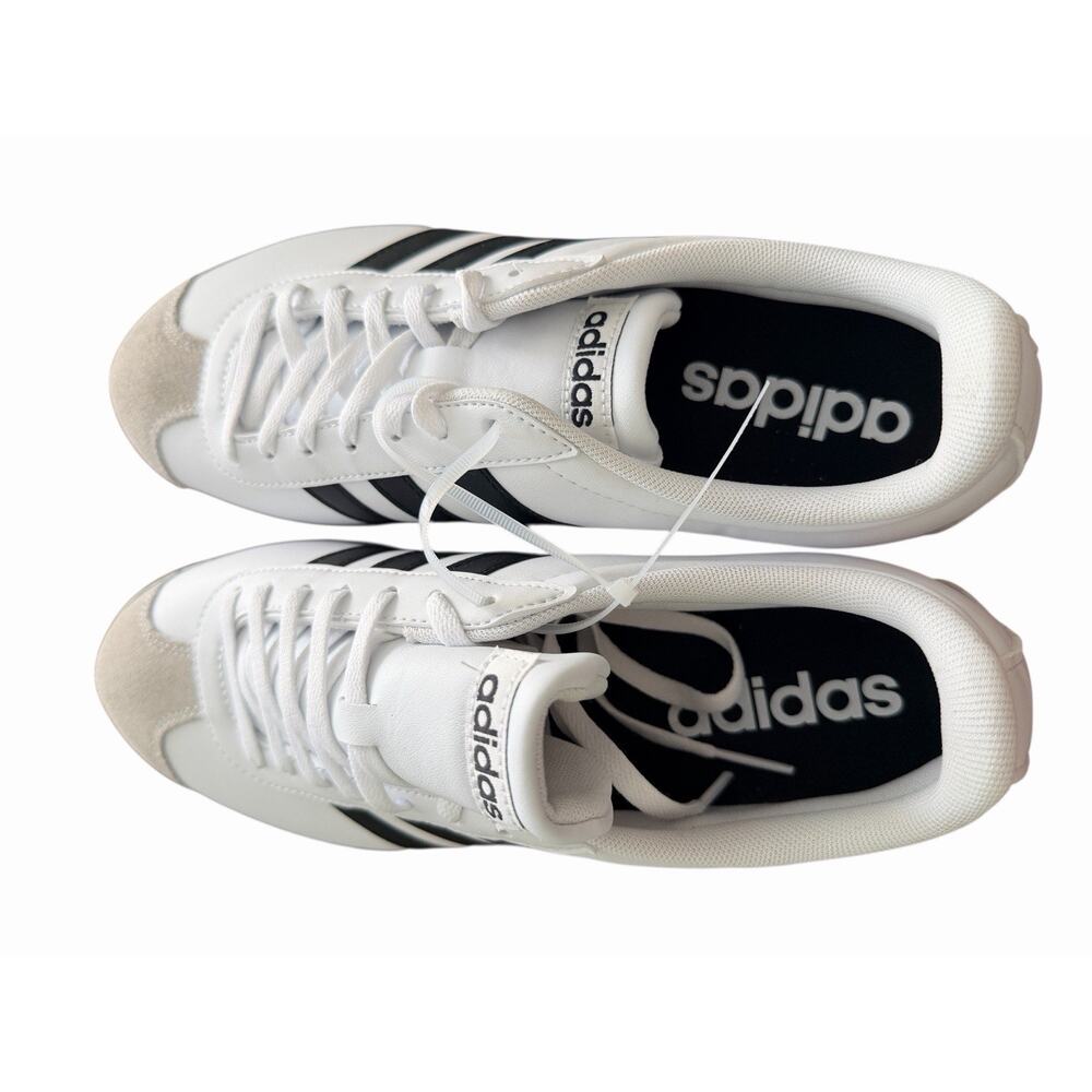 Adidas VL Court Base Cloud White Core Black Grey ID3711 Men's Size 9 NWOB - Picture 10 of 10